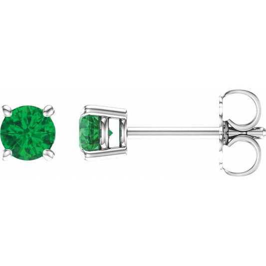 Round 4-Prong Lightweight Stud Earrings