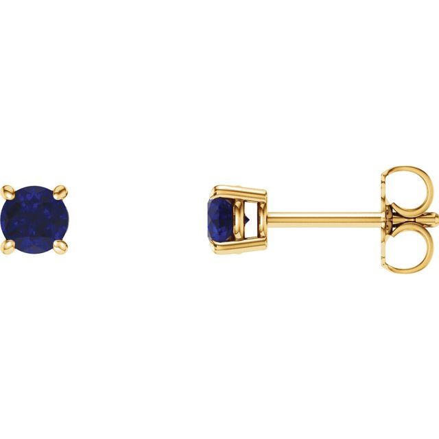 Round 4-Prong Lightweight Stud Earrings