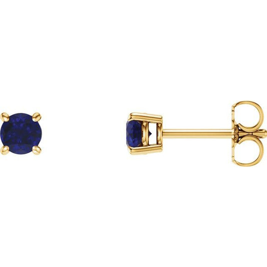Round 4-Prong Lightweight Stud Earrings
