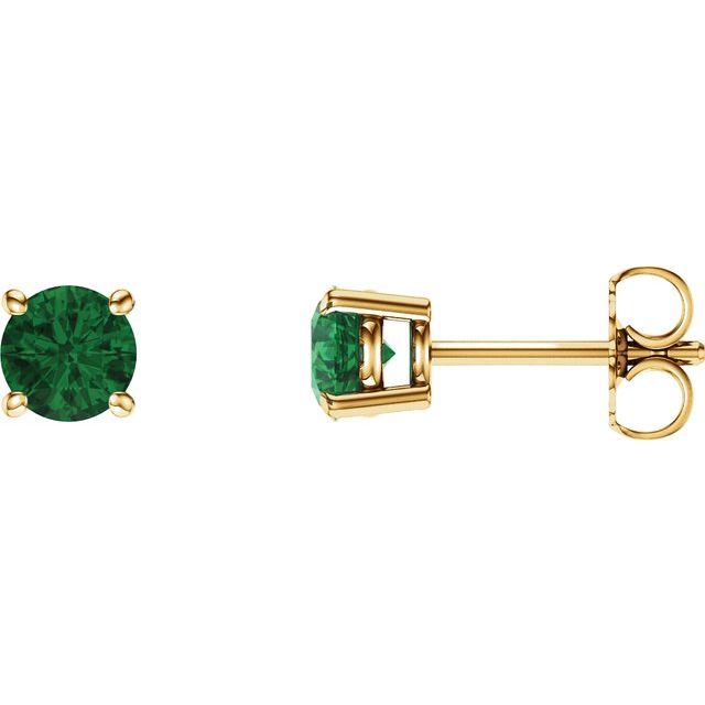 Round 4-Prong Lightweight Stud Earrings