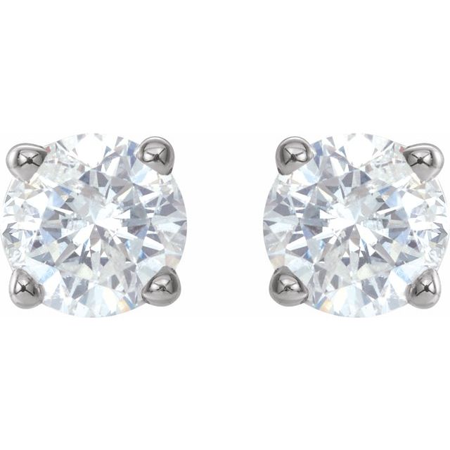 Round 4-Prong Lightweight Stud Earrings