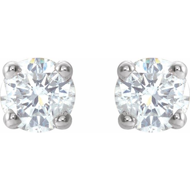 Round 4-Prong Lightweight Stud Earrings