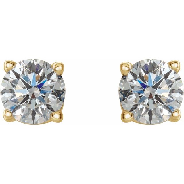 Round 4-Prong Lightweight Stud Earrings