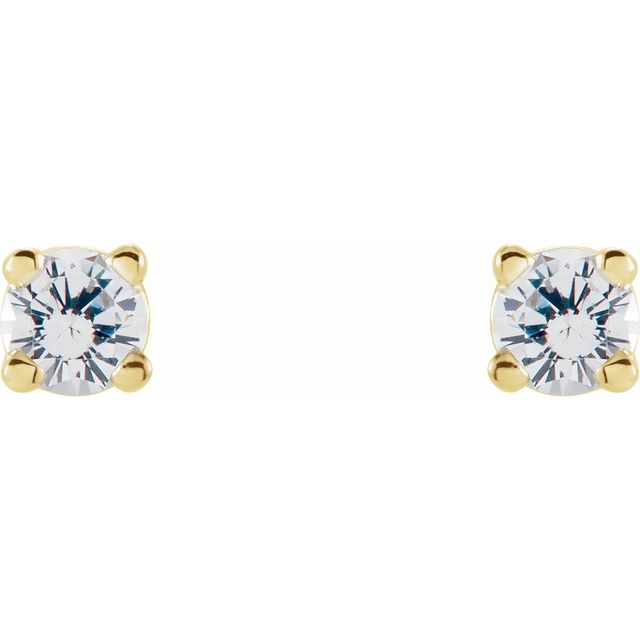 Round 4-Prong Lightweight Stud Earrings