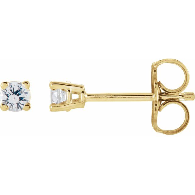 Round 4-Prong Lightweight Stud Earrings