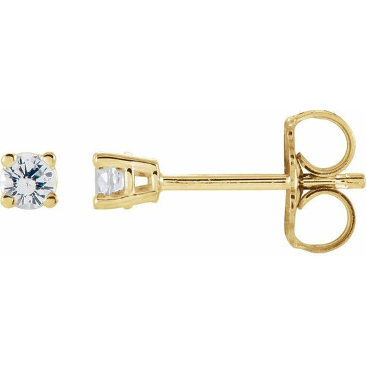 Round 4-Prong Lightweight Stud Earrings