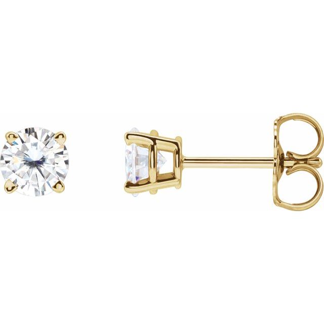 Round 4-Prong Lightweight Stud Earrings