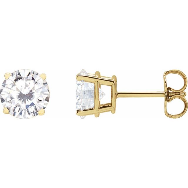 Round 4-Prong Lightweight Stud Earrings