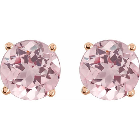 Round 4-Prong Lightweight Stud Earrings
