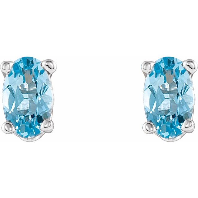 Oval 4-Prong Scroll Setting? Stud Earrings