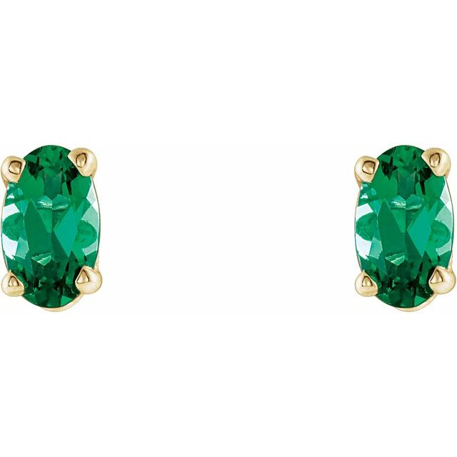 Oval 4-Prong Scroll Setting? Stud Earrings