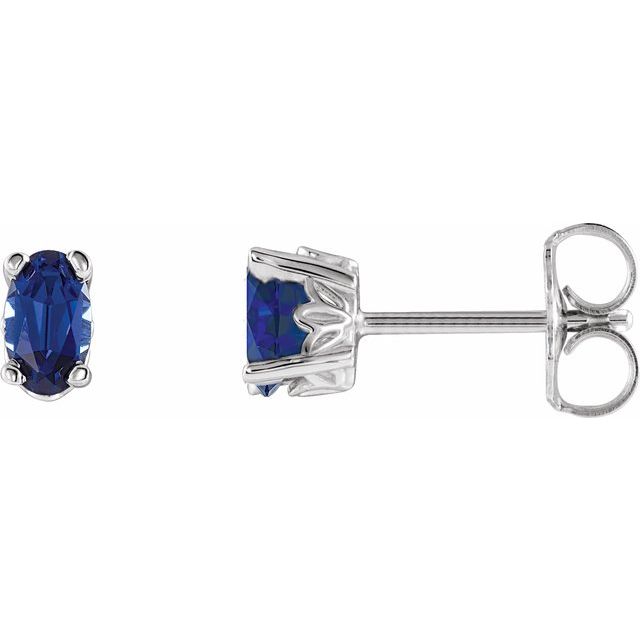 Oval 4-Prong Scroll Setting? Stud Earrings