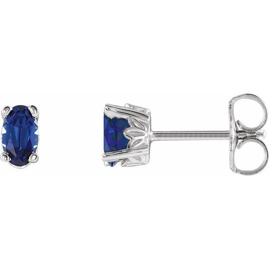 Oval 4-Prong Scroll Setting? Stud Earrings