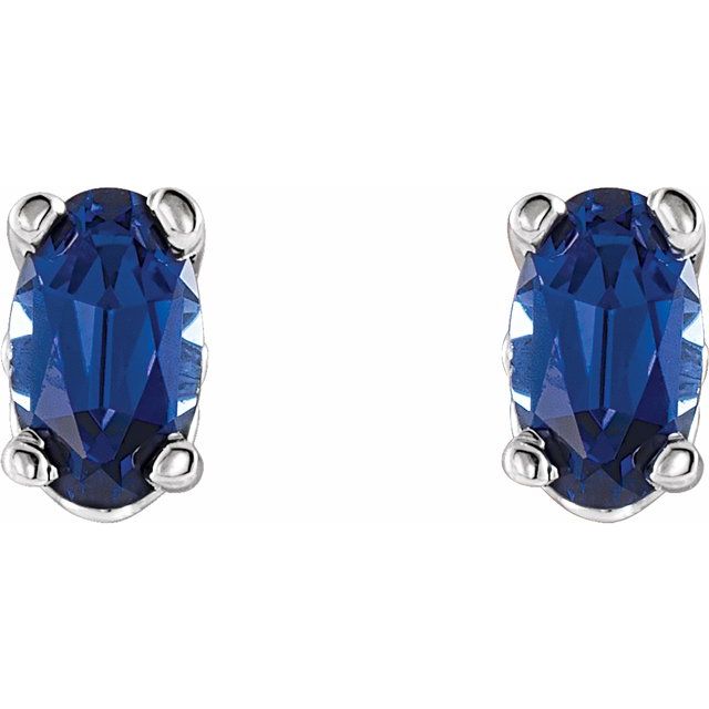 Oval 4-Prong Scroll Setting? Stud Earrings