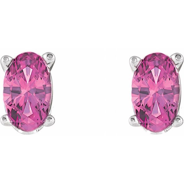 Oval 4-Prong Scroll Setting? Stud Earrings