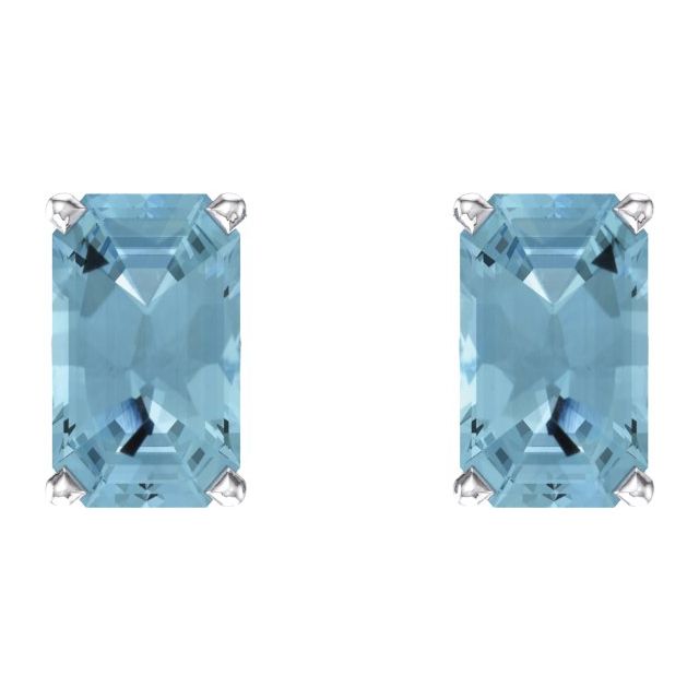 Emerald 4-Prong Scroll Setting? Stud Earrings