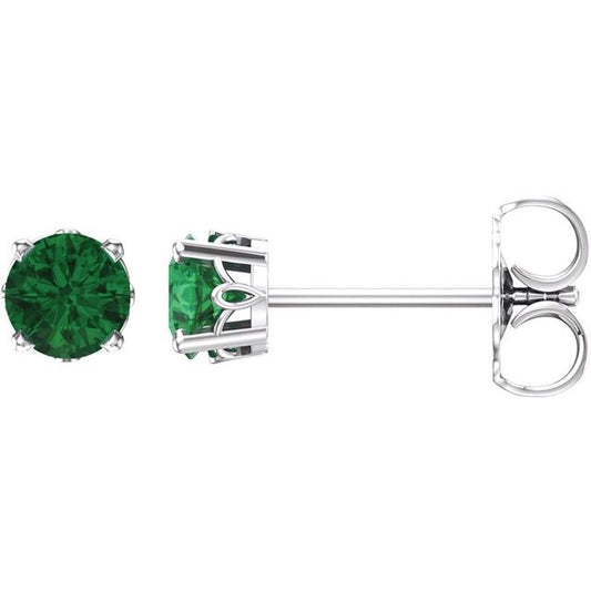 Round 4-Prong Scroll Setting? Stud Earrings