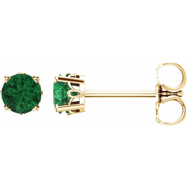 Round 4-Prong Scroll Setting? Stud Earrings