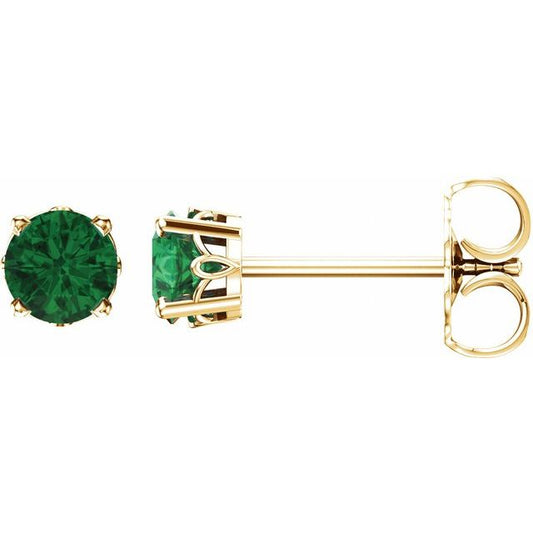 Round 4-Prong Scroll Setting? Stud Earrings