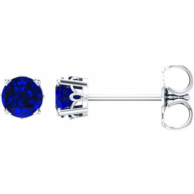 Round 4-Prong Scroll Setting? Stud Earrings