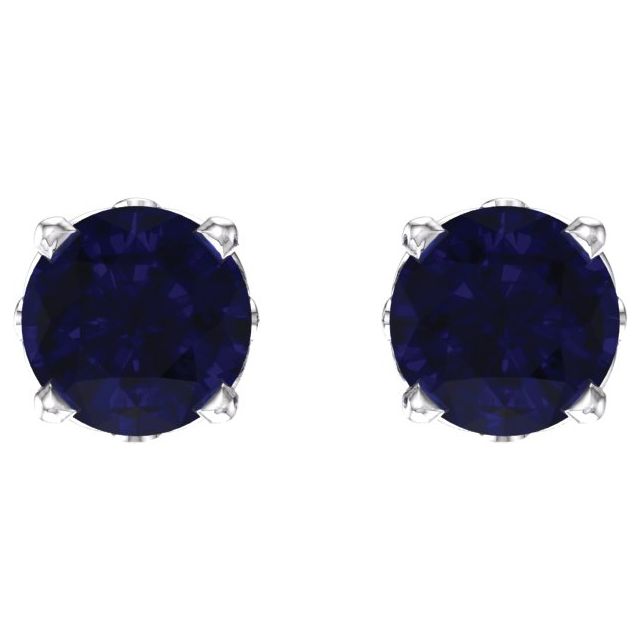 Round 4-Prong Scroll Setting? Stud Earrings