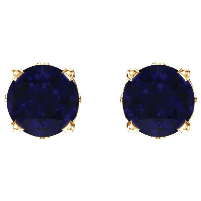 Round 4-Prong Scroll Setting? Stud Earrings