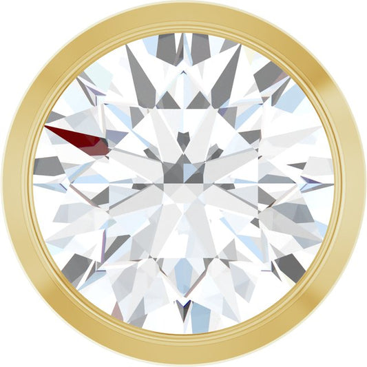 Round Bezel-Set Slide Pendant