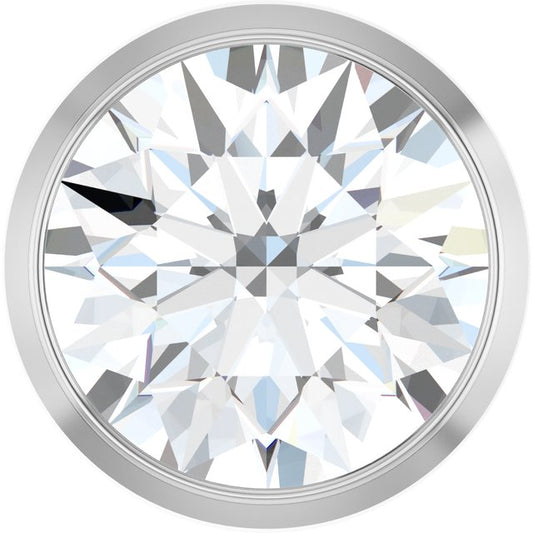 Round Bezel-Set Slide Pendant