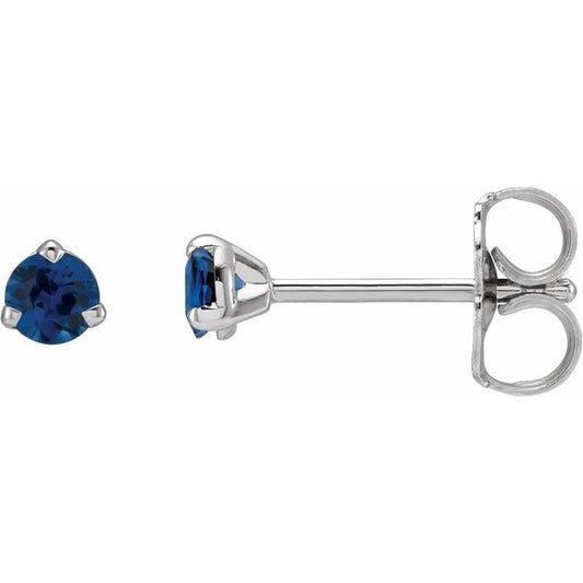 Round 3-Prong Claw Stud Earrings