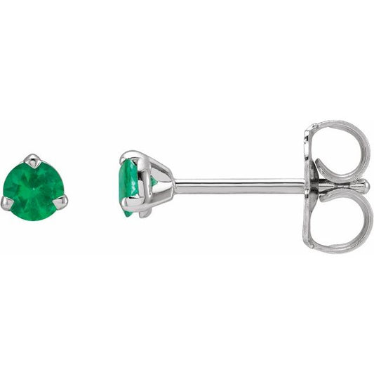 Round 3-Prong Claw Stud Earrings