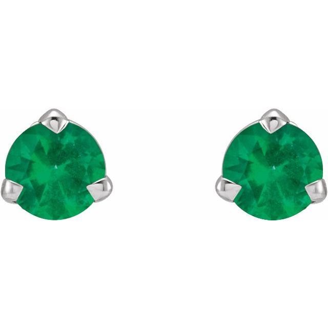 Round 3-Prong Claw Stud Earrings