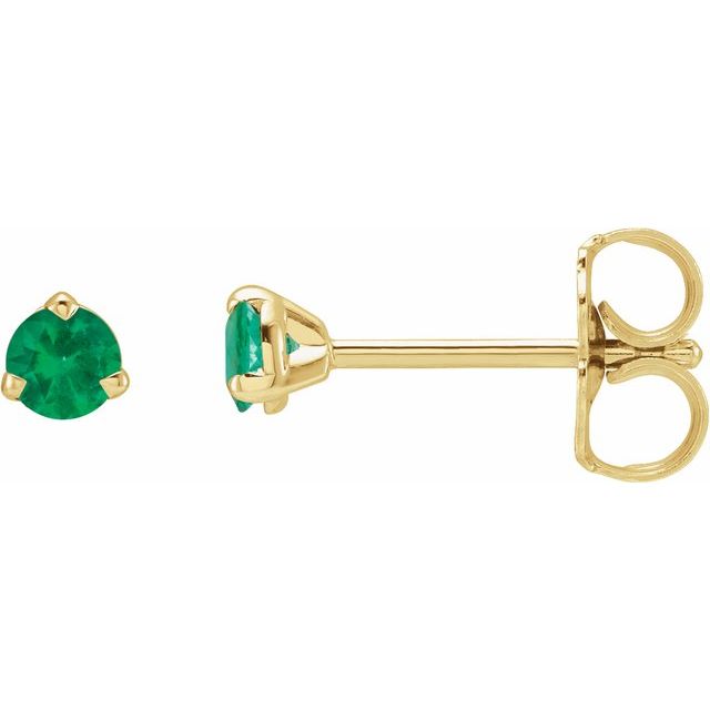 Round 3-Prong Claw Stud Earrings