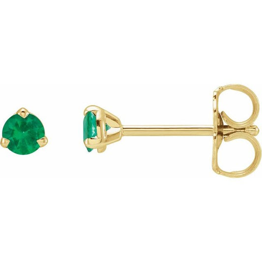 Round 3-Prong Claw Stud Earrings