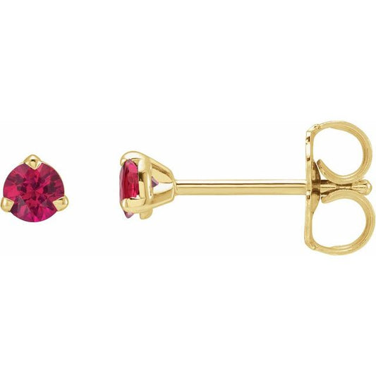 Round 3-Prong Claw Stud Earrings