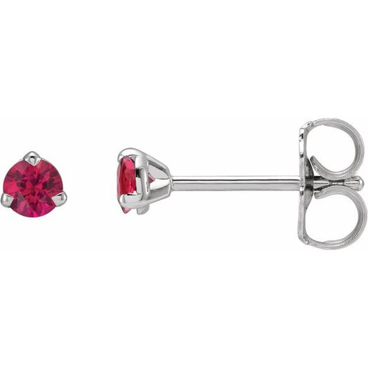 Round 3-Prong Claw Stud Earrings