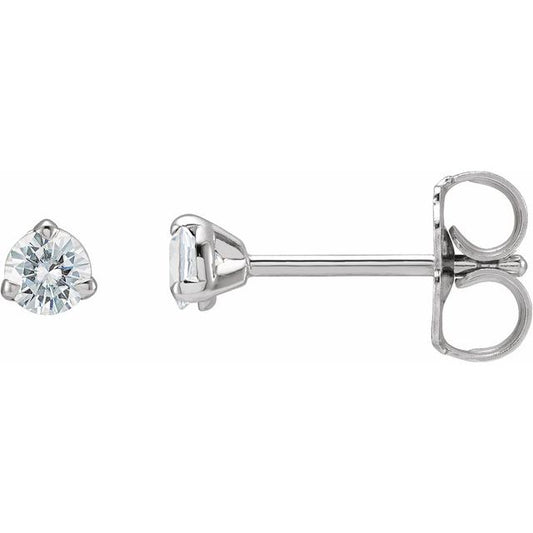 Round 3-Prong Claw Stud Earrings