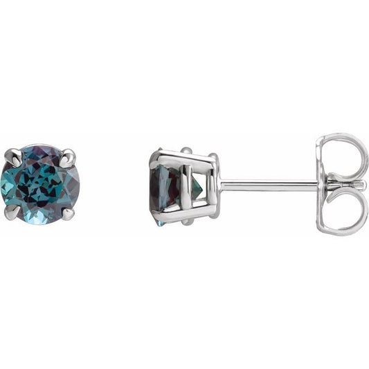 Round 4-Prong Claw Stud Earrings