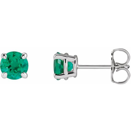 Round 4-Prong Claw Stud Earrings