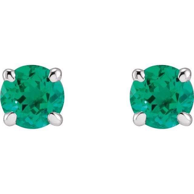 Round 4-Prong Claw Stud Earrings