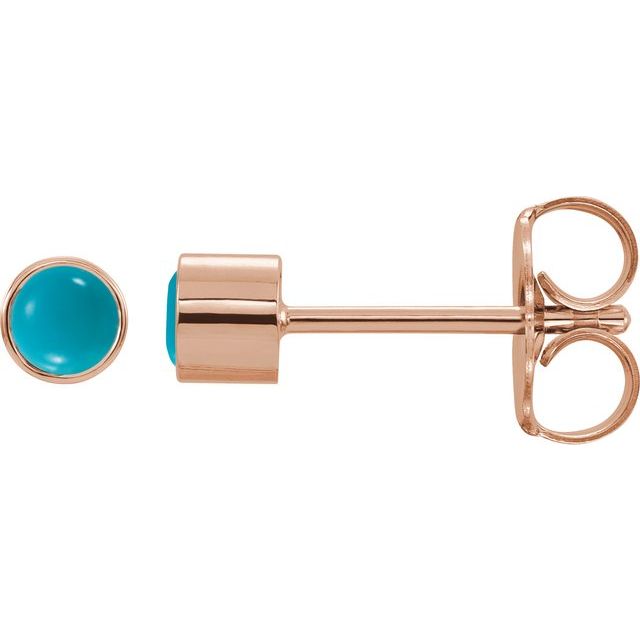 Round Bezel-Set Earrings
