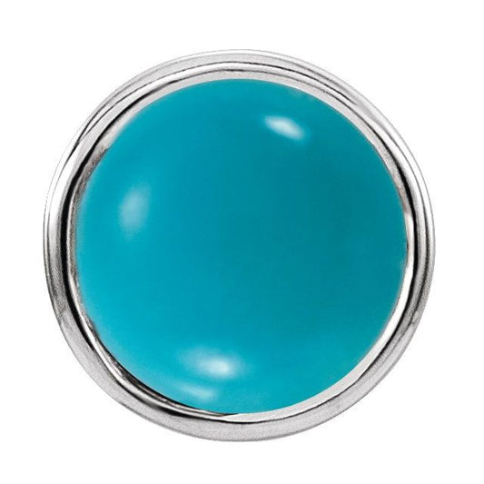 Round Bezel-Set Earrings