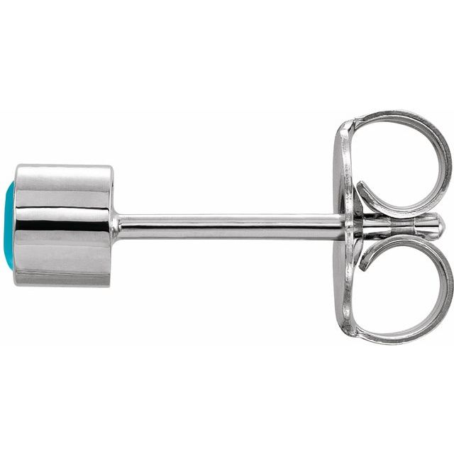 Round Bezel-Set Earrings