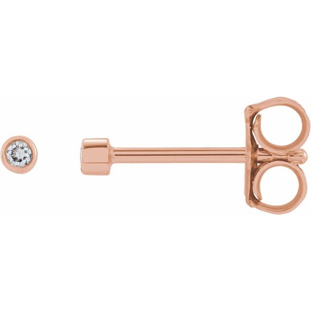 Round Micro Bezel-Set Stud Earrings