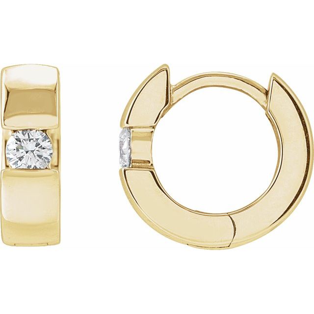 Accented Huggie Hoop Earrings