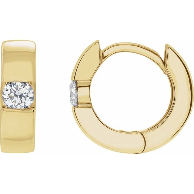 Accented Huggie Hoop Earrings