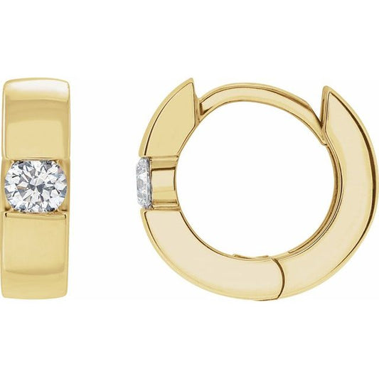 Accented Huggie Hoop Earrings
