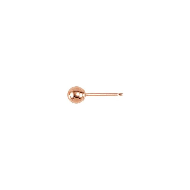 Ball Earrings with Bright Finish