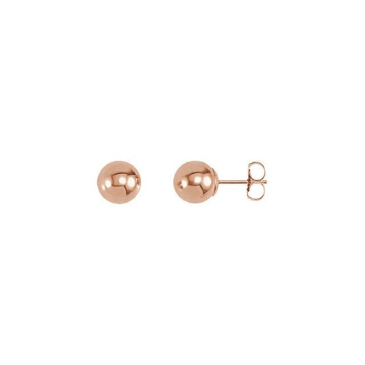 Ball Earrings with Bright Finish