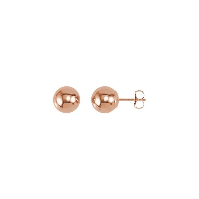 Ball Earrings with Bright Finish