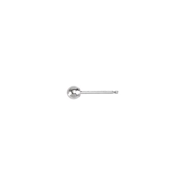 Ball Earrings with Bright Finish